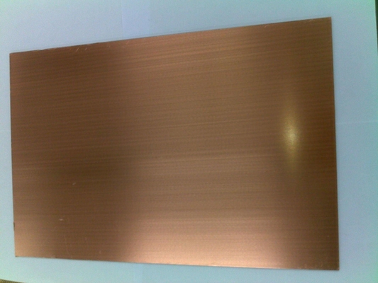 1000*2000mm Lastre di rame decorative Rossa rettangolare T2 Alta resistenza alla corrosione