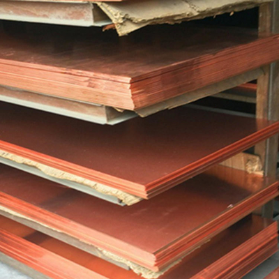 1000*2000mm Lastre di rame decorative Rossa rettangolare T2 Alta resistenza alla corrosione