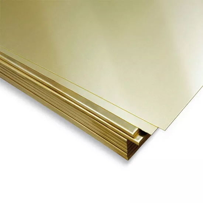 Superficie liscia Giallo dorato H62 H65 Piastra in ottone per la decorazione