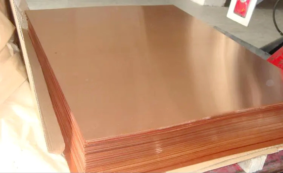 Fogli di lamiera di rame lucidato laminato a freddo / caldo 2 mm 1000 mm-6000 mm Lunghezza